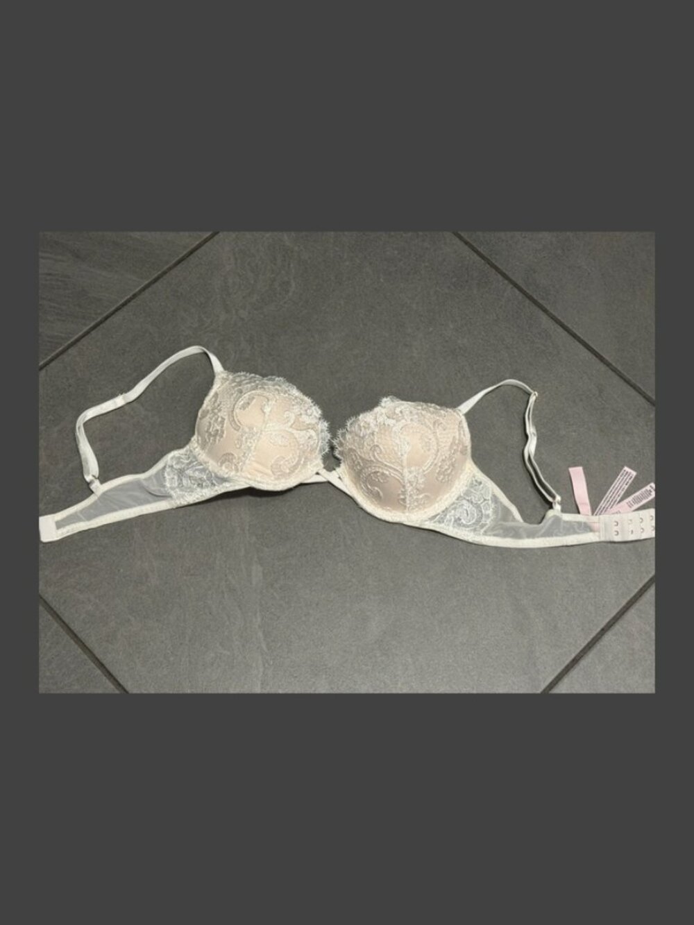 Victoria’s Secret Dream Angels Ivory Lace Push-Up Bra 34B NWPT's (Partial Tags)
